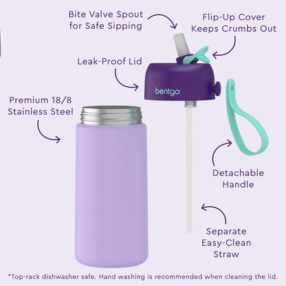 Bentgo Kids Stainless Steel Insulated Water Bottle (2-Pack)