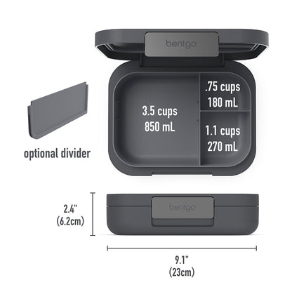 Bentgo® Modern Lunch Box & Snack Cup | Dark Gray