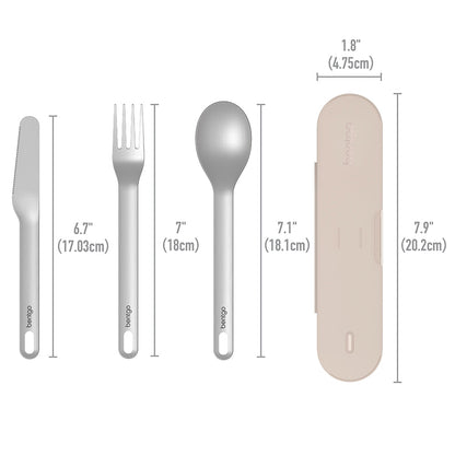 Bentgo Stainless Travel Utensil Set - Sand